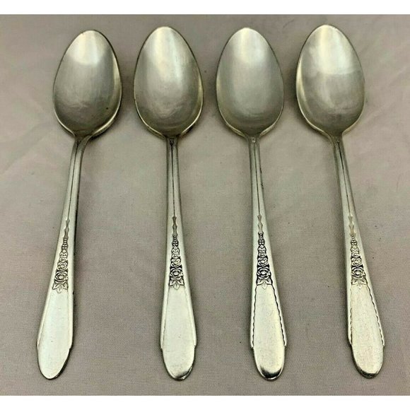 International Silver Wm Rogers & Son - Gardenia - 4 Teaspoons - 6" - Picture 5 of 12